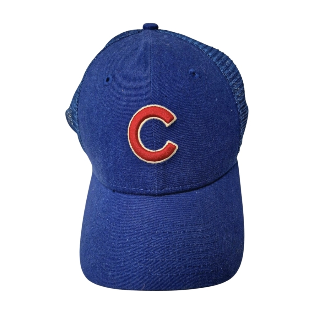 New Era 9FORTY Chicago Cubs Trucker Hat Blue Mesh Adjustable MLB Cap‎